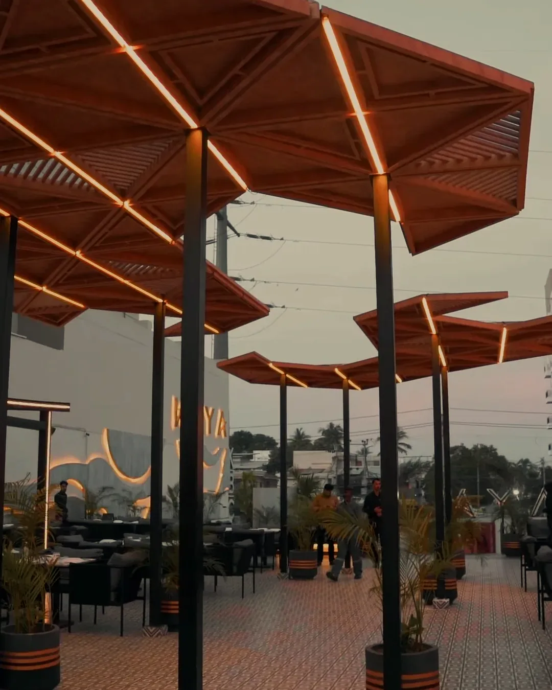 Copper pergolas