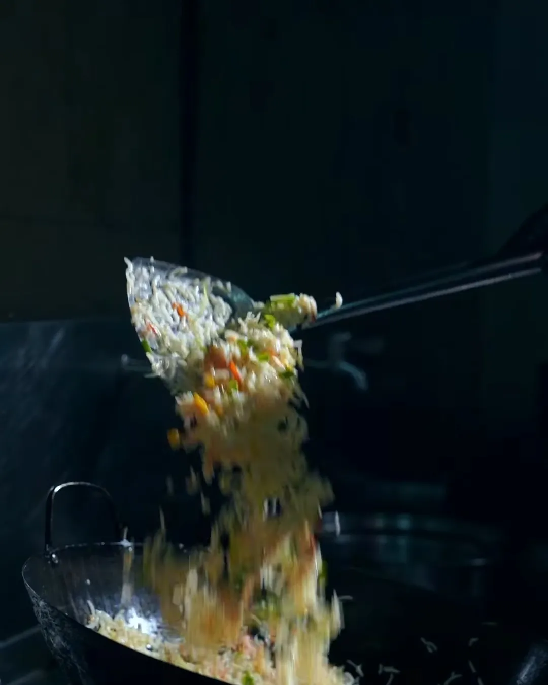 Egg fried rice, tossed