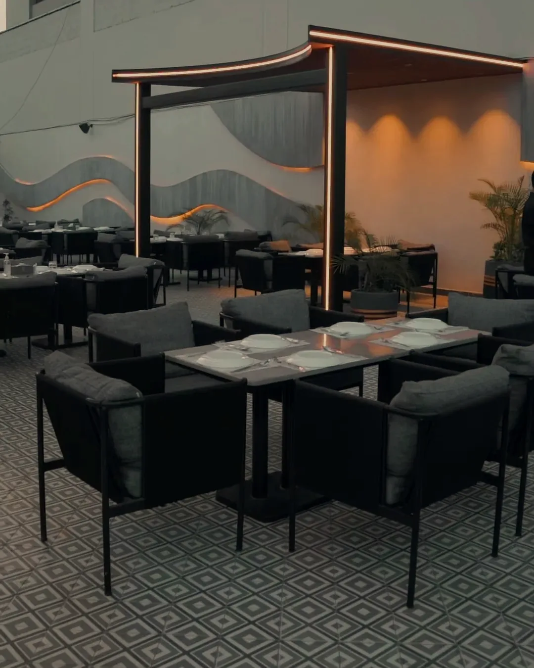 The terrace